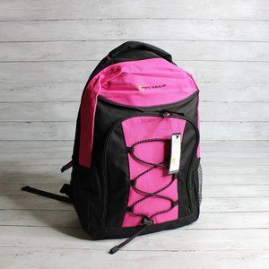 Tek Gear Pink Black Backpack Padded Shoulder Straps